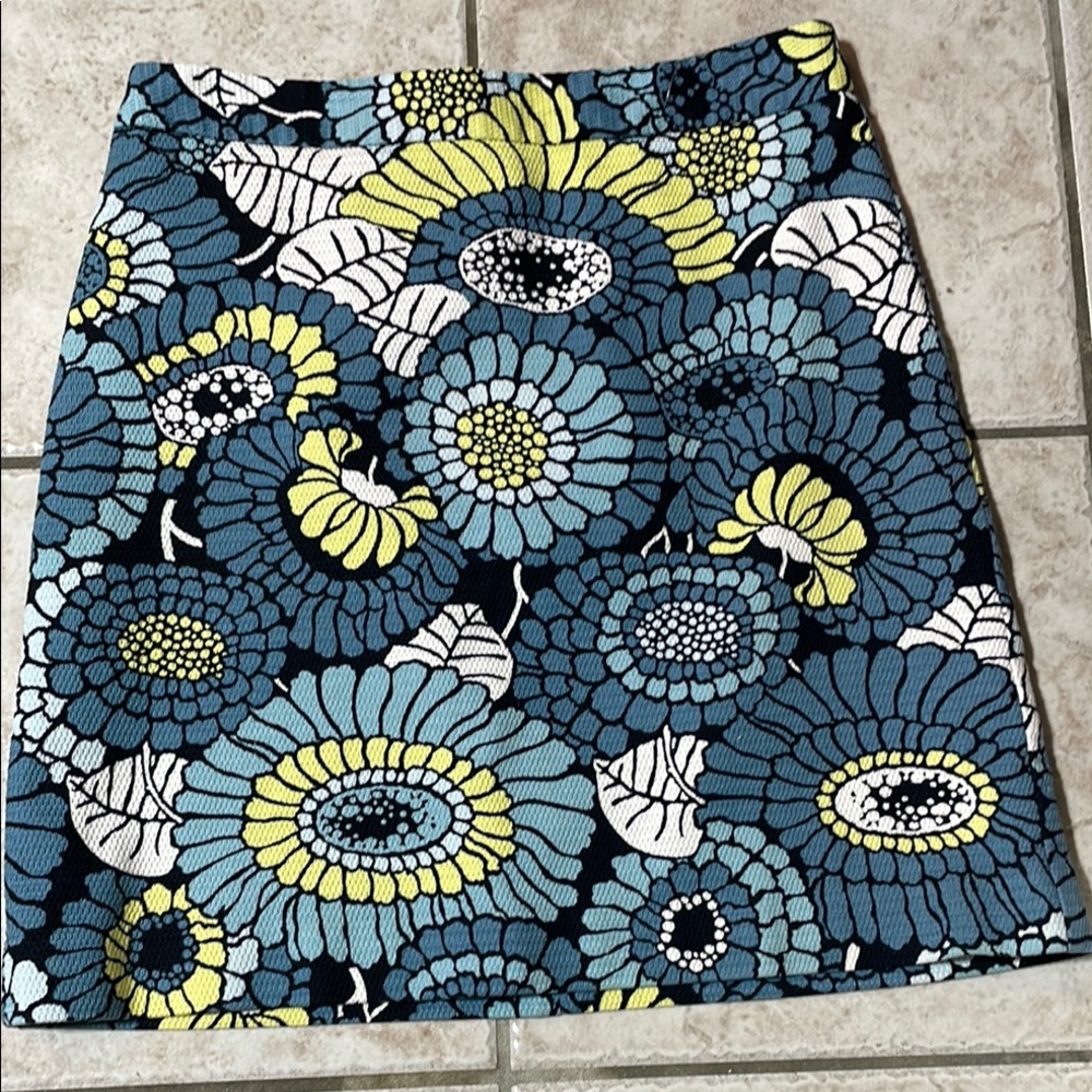 Ann Taylor Factory Blue A-Line Mini Skirt